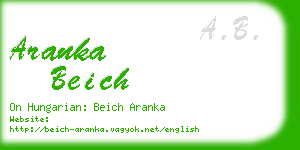 aranka beich business card